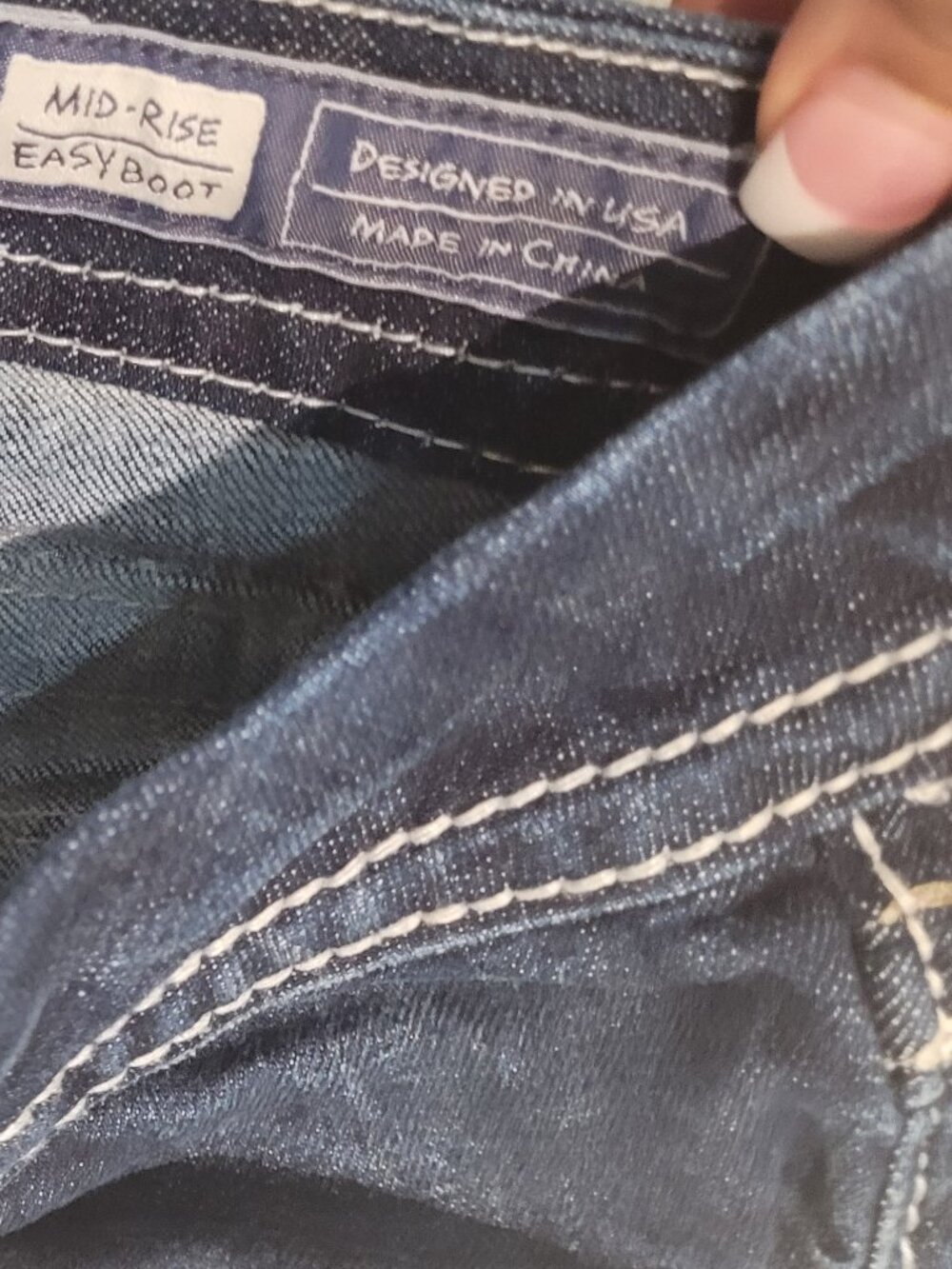 Miss Me Rhinestones Jeans**Mid Rise**Easy Boot** - Picture 10 of 11